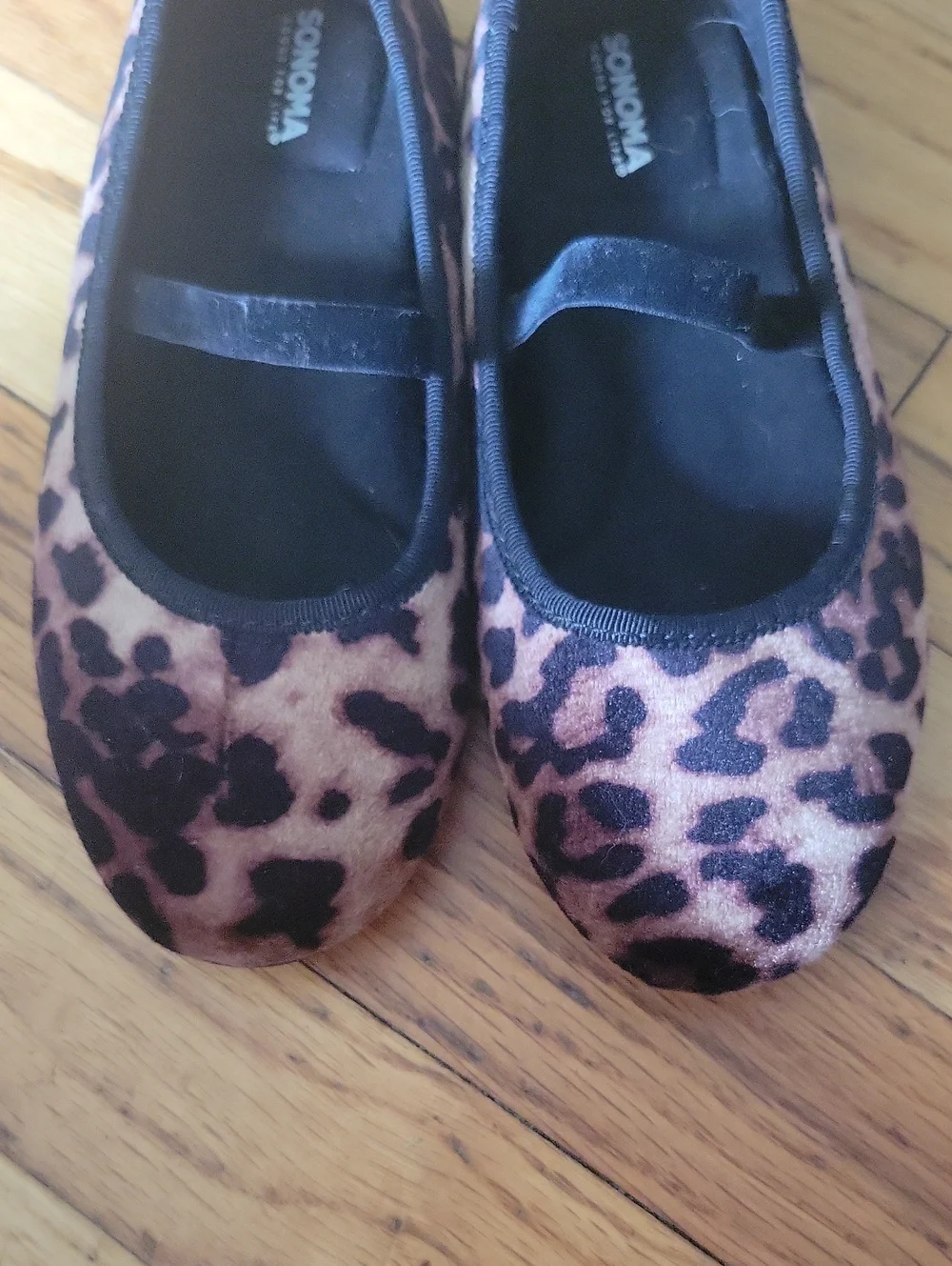 Sonoma Leopard Print Flats, Size 13 Girls